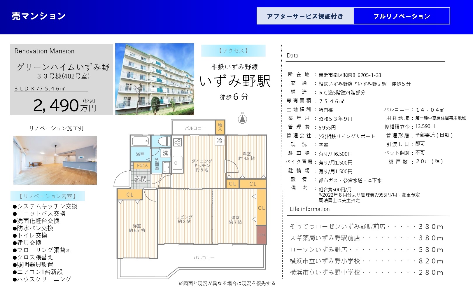 グリーンハイムいずみ野33号棟